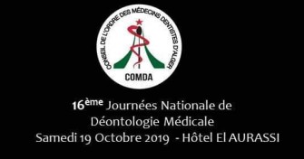 16eme journée nationale de la déontologie Médicale-19 octobre 2019-Alger