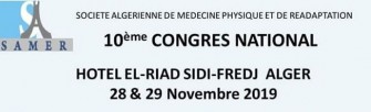 10 eme Congrès national de la SAMER- les  28 et 29 novembre 2019 à Sidi Fredj