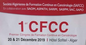 Premier Congrès De Formation Continue En Cancérologie-  Les 20 & 21 Décembre 2019- Alger