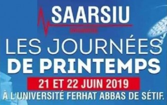 Les Journées de Printemps de la SAARSIU - 21 au 22 Juin 2019 à Sétif