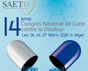 14ème congrès national de lutte contre la douleur- vendredi 6 et samedi 7 mars 2020- Alger-