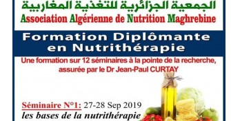 Séminaire de Formation en NUTRITHERAPIE-les 27-28 Septembre 2019, au Palais de la culture Moufdi Zakaria –Alger