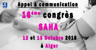 Appel à communication : 16ème congrès SAHA - 12 et 13 Octobre 2018 à Alger