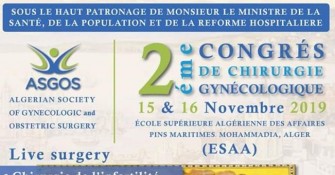2ème Congrès De Chirurgie Gynécologique-15 et 16 Novembre 2019 aux Pins maritimes, Alger